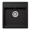 Schock Nemo N-100S Cristalite Nero egymedencés gránit mosogató, szifonnal, fekete, beépíthető