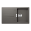 Schock Signus D-100 konyhai mosogatótálca Cristadur Silverstone 860 x 500 mm, gránit, sötétszürke, beépíthető