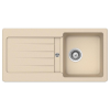 Schock Typos D-100S konyhai mosogatótálca Cristalite Moonstone 860 x 435 mm, gránit kompozit, megfordítható, hagyományos beépítés, bézs, beépíthető