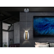 Schuller NEBULA króm-átlátszó LED függesztett lámpa (SCH-584102) LED 1 izzós IP20 világítás