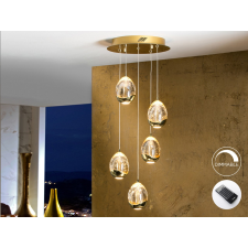 Schuller ROCÍO arany LED függesztett lámpa (SCH-783529D) LED 5 izzós IP20 világítás