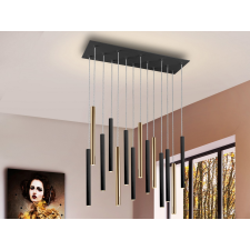 Schuller VARAS fekete-arany LED függesztett lámpa (SCH-373425) LED IP20 világítás