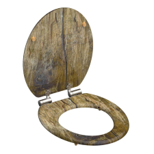 SCHÜTTE barna tömör fa MDF WC-ülőke fürdőszoba kiegészítő