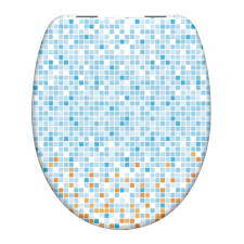 SCHÜTTE Schütte WC ülőke MOSAIK BLAU-ORANGE | Duroplast, Soft Close takarító és háztartási eszköz