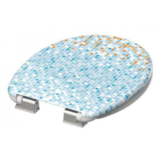  Schütte WC-ülőke, soft close, Mosaik Blau-Orange fürdőkellék