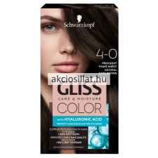 Schwarzkopf Gliss Color hajfesték 4-0 Természetes sötétbarna hajfesték, színező