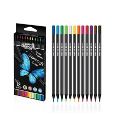 SCOOL Supersoft Black színesceruza készlet - 12 darabos színes ceruza