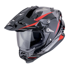 Scorpion ADF-9000 Air Feat enduro bukósisak fekete-ezüst-piros bukósisak