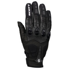 Scott ASSAULT PRO bőr motoros kesztyű fekete-fehér motoros kesztyű
