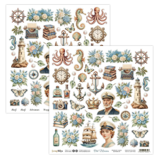 ScrapBoys Old Marina Kivágóív Elements to cut 12&quot; (30 cm) 1 ív matrica