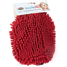 Scruffs Scruffs Noodle Drying Mitt - Rendkívül nedszívó, szárító kesztyű kutyákhoz burgundi színben (25 cm) macskafelszerelés