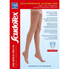 Scudotex 589 kompressziós nyitott combharisnya szilikonos csúszásgátló csíkkal 140 den, 19-22 Hgmm, fekete, csipke nélküli, VI. (XXL)