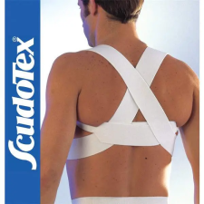 Scudotex 621 Emlékeztető, tartásjavító heveder, fehér, hátsó keresztpántos, 5. (XL) gyógyászati segédeszköz