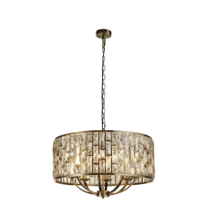 SEARCHLIGHT Bijou bronz kristály függesztett lámpa (SL-6588-8AB) E14 8 izzós IP20 világítás