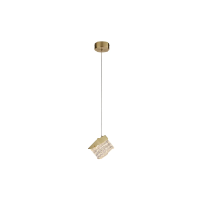 SEARCHLIGHT Cuboid sárgaréz LED függesztett lámpa (SL-33640SB) LED 1 izzós IP20 világítás