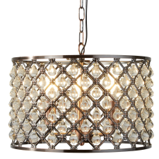 Searchlight Marquise három foglalatos bronz kerek kristály csillár E14 60W világítás