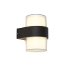 SEARCHLIGHT Pittsburgh fekete LED kültéri falikar (SL-25123-2BK) LED 2 izzós IP65