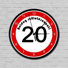 Sebességkorlátozós falióra 20. születésnapra falióra