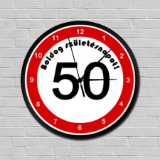  Sebességkorlátozós falióra 50. születésnapra ajándéktárgy