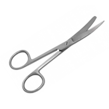  Sebészeti - cooper olló hegyes/tompa/hajlított végű, 14 cm hosszú gyógyászati segédeszköz