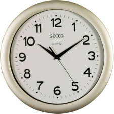 Secco Falióra, 28,5 cm, SECCO "Sweep Second",ezüst színű keret falióra
