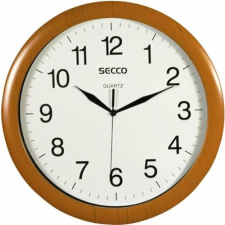 Secco Falióra, 33 cm,  SECCO "Sweep Second", fa hatású keret falióra