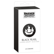 Secura Secura Black Pearl - gyöngyös fekete óvszerek (24db) óvszer