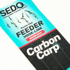 SEDO Carbon Carp Feeder Barbless- előkötött Szakáll nélküli Feeder előke horog