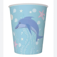 Sellőlányos - delfines party papírpohár - 250 ml - 8 darabos party kellék