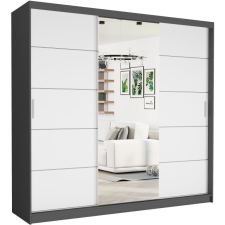  SELVIO I. Gardróbszekrény 233x218x60 - antracit, fehér bútor