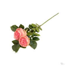  Selyemvirág angol rózsa ág 62cm rózsaszín dekorációs kellék
