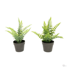  Selyemvirág páfrány cserepes 25 cm 2 féle zöld dekorációs kellék