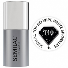 Semilac T19 Top No Wipe White Sprinkles Fedőlakk 7 ml körömlakk