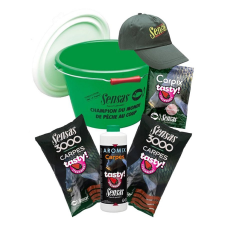 Sensas vödrös feeder etetőanyag szett - epres bojli, aroma