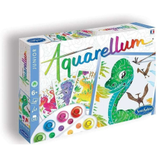 SENTOSPHERE Aquarellum Junior dinoszauruszok - Sertisage technika bársonypapírra kreatív és készségfejlesztő