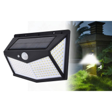 SEO-4483 100 LED-es napelemes fali lámpa mozgásérzékelővel 4 LED panellel kültéri világítás
