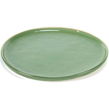 Serax Desszertes tányér, Serax Pure 16 cm, zöld tányér és evőeszköz