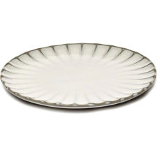Serax Inku XS 15 cm tányér, fehér tányér és evőeszköz