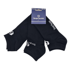 Sergio Tacchini Pamut Zokni - 3 pár - Fekete - 43-46