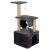 Sersimo Macskajátszó szett, karcoló rúddal, rejtett, platform, 62cm, sötétszürke