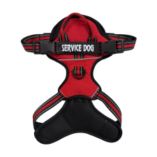  Service Dog” kutyahám – piros, L méret nyakörv, póráz, hám kutyáknak