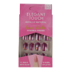  Set 12 Unghii False Elegant Touch, fémes anyag, 03 Burgundi