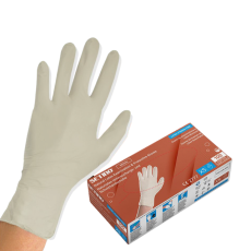  Setino latex vizsgáló kesztyű, púdermentes (fehér) - M, Latex, 100