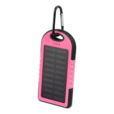 Setty napelemes szolár powerbank SPBS-05 5000 mAh rózsaszín power bank