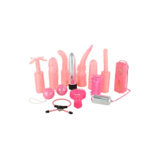 Seven Creations Dirty Dozen Sex Toy Kit - vibrátor szett - 13 cm (lila) bilincs, kötöző