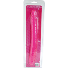Seven Creations Double Dong Pink Clear Soft műpénisz, dildó