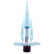 Seven Creations Slimline Butt Plug - vibrációs anál dildó - 9 cm (kék) anál