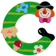 Sevi Fa betű bohócos - C #zöld tapéta, díszléc és más dekoráció