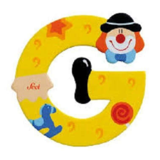 Sevi Fa betű bohócos - G #sárga tapéta, díszléc és más dekoráció
