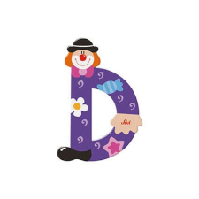 Sevi Sevi Fa betű bohócos - D lila dekorálható tárgy